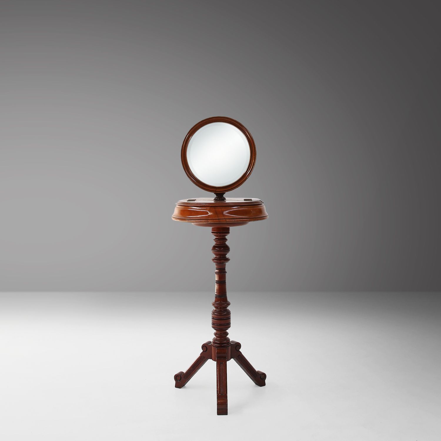 Romantic Make‑Up Mirror with Side Storage, France 1850s-img